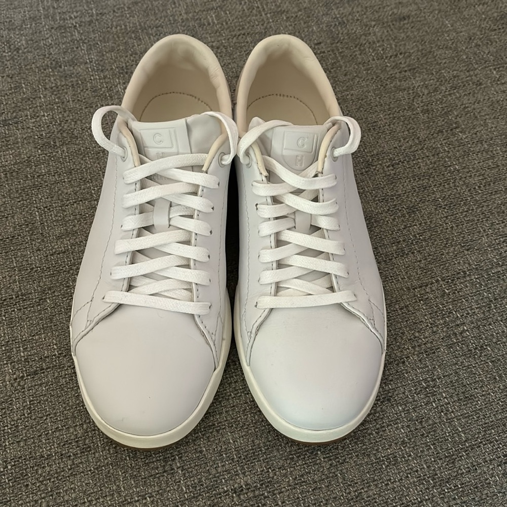 Cole Haan Grandpro Leather Tennis Sneakers Optic White Size 7 Comfort Shoe
